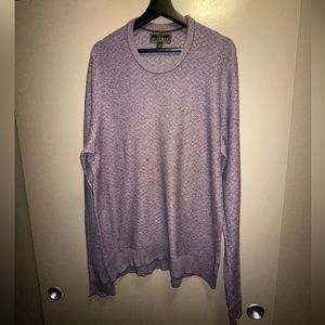 Jos A Bank reserve light purple cotton silk blend sweater